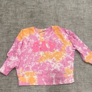 GAP Women’s Pink and Orange Tie-Dye Sweatshirt